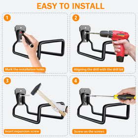 BIJOKETTEN Wall-mounted hose hook with pre-drilled holes for easy installation
