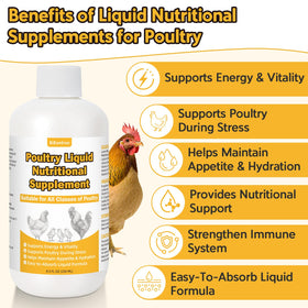 BiKontrun liquid supplement mixed with drinking water supports flock hydration.