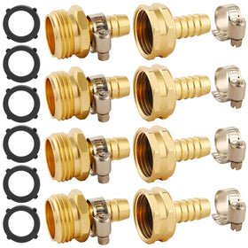 BILAL brass garden hose repair kit, close-up connectors for durable, leak-free fixes.