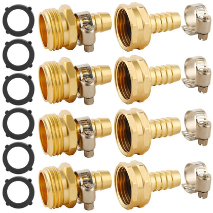 BILAL brass garden hose repair kit, close-up connectors for durable, leak-free fixes.
