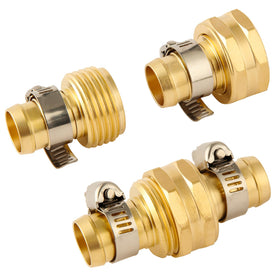 Bilal brass hose repair kit in use to restore water flow