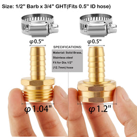 BILAL brass hose connectors close-up showing robust clamps for secure repairs.