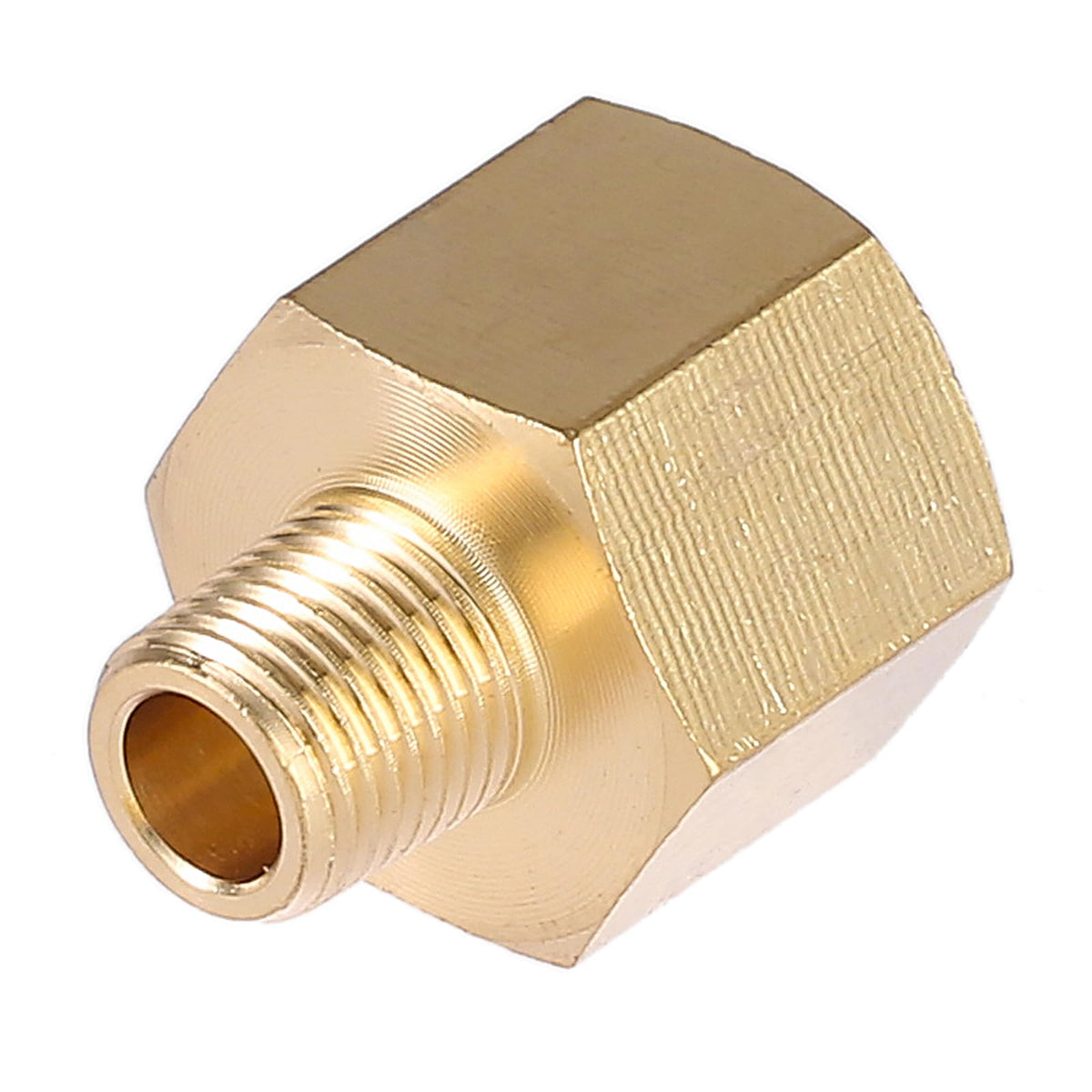 BILAL NPT-threaded brass adapter shown for water-line setup