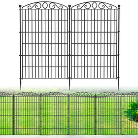 Bilibompa decorative garden fence six-panel, 42" high, defines borders and helps deter small animals in yards.