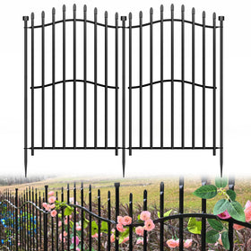 Bilibompa 10-panel tall no-dig garden fence blocks groundhogs and raccoons.