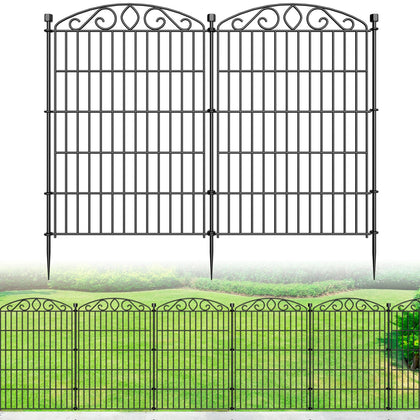 Bilibompa 12-panel fence assembly protecting garden beds with a tall, stable perimeter