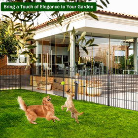 Bilibompa black rustproof fence provides durable outdoor border and decoration