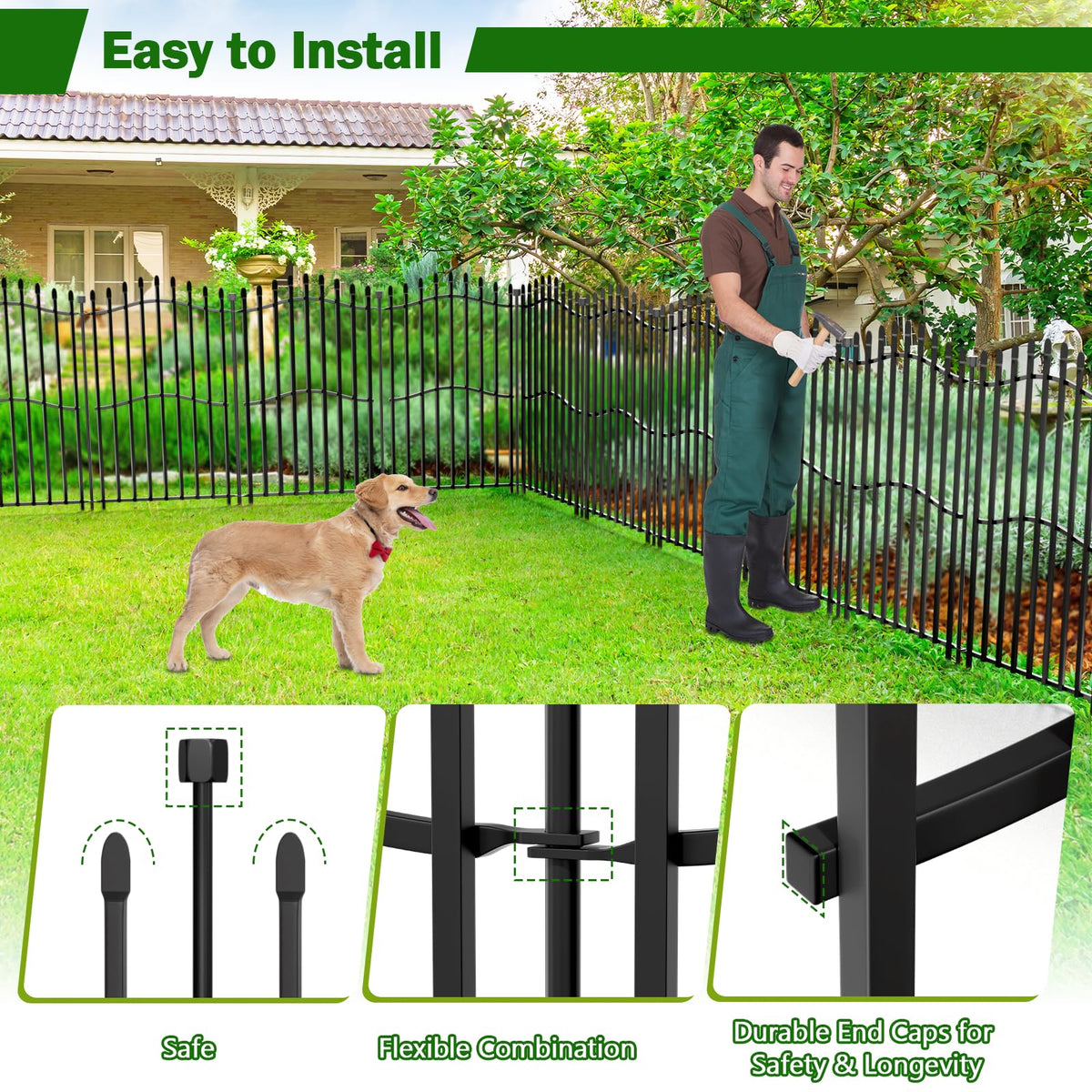 Bilibompa customizable panels fit flower beds and pet play areas.
