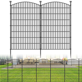 Bilibompa no-dig fence arch panel provides tall yard protection.