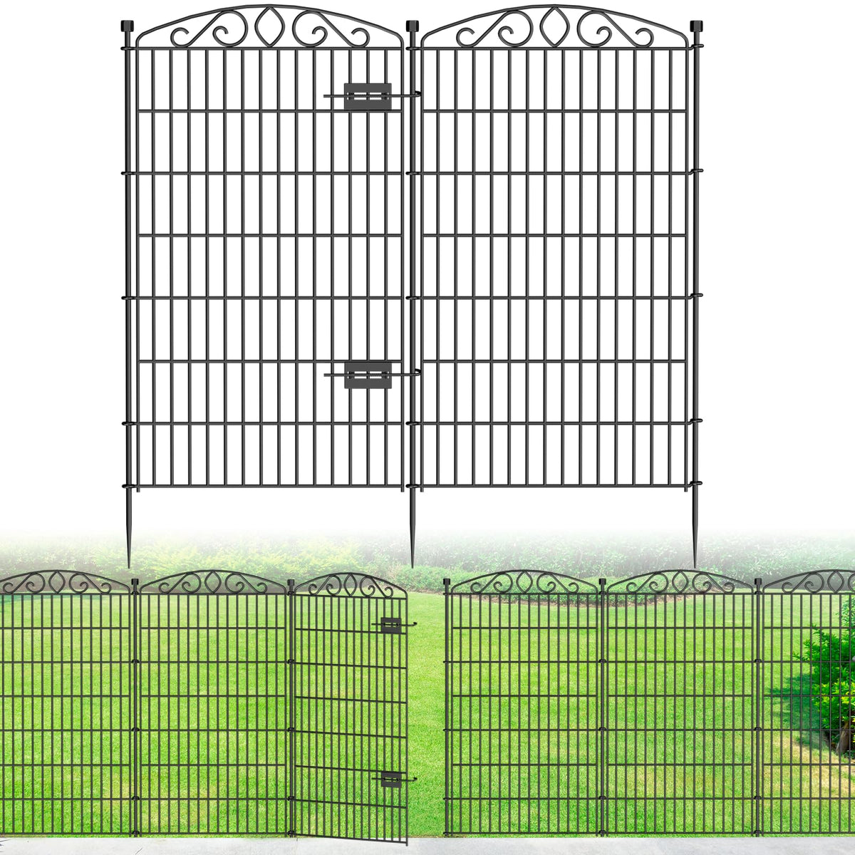 Bilibompa no-dig garden fence assembly for quick, tool-free setup.