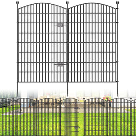 Bilibompa No Dig Fence panel with arch design borders flower beds.