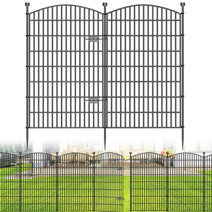 Bilibompa No Dig Fence panel with arch design borders flower beds.