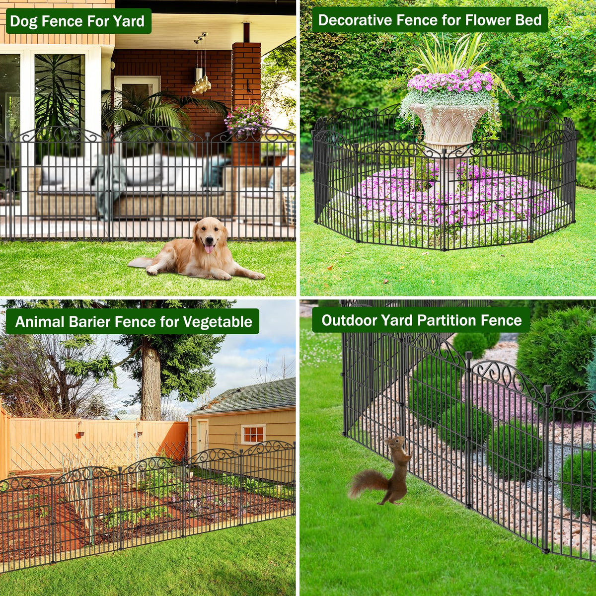 Bilibompa versatile fence works as a pet play area and plant barrier.