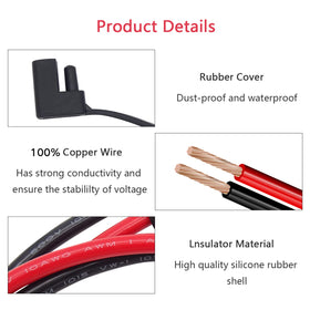 Billion Wealth waterproof dust cap protects SAE connectors from rain and dust.