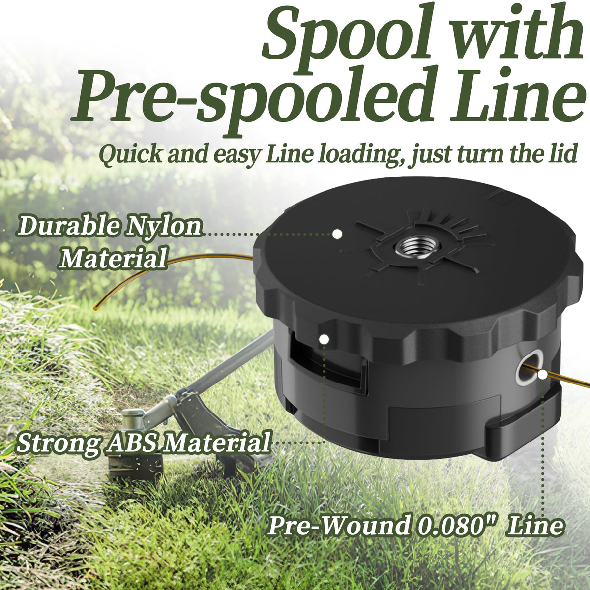 BiLLNE N737410 offers 19 ft of line for extended mowing sessions.