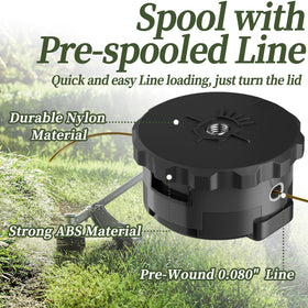 BiLLNE N737410 offers 19 ft of line for extended mowing sessions.