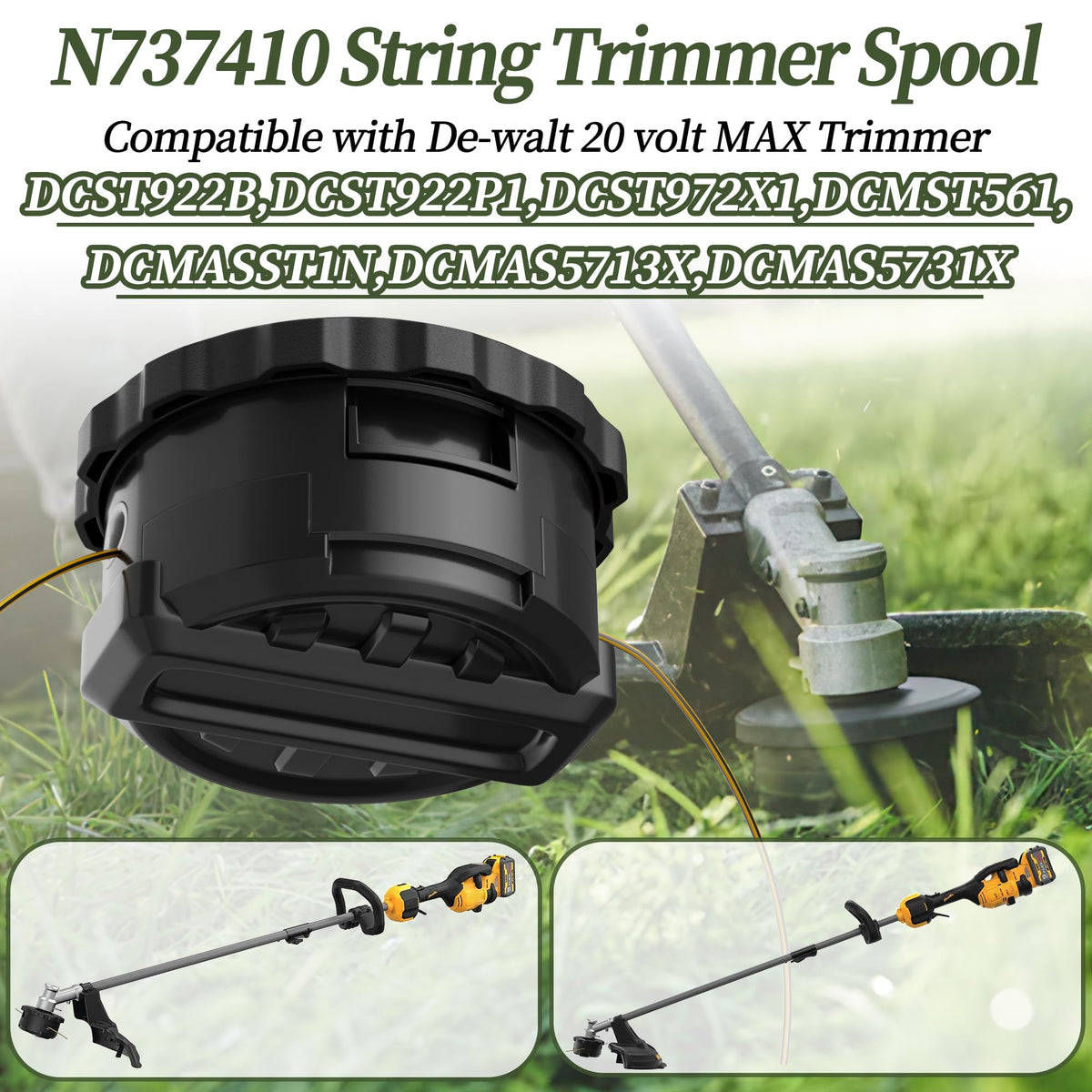 Durable nylon line on an ABS spool provides reliable cuts.