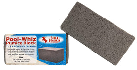 Billy Buckskin pumice block surface cleaning shows versatile cleaning on tile and concrete.