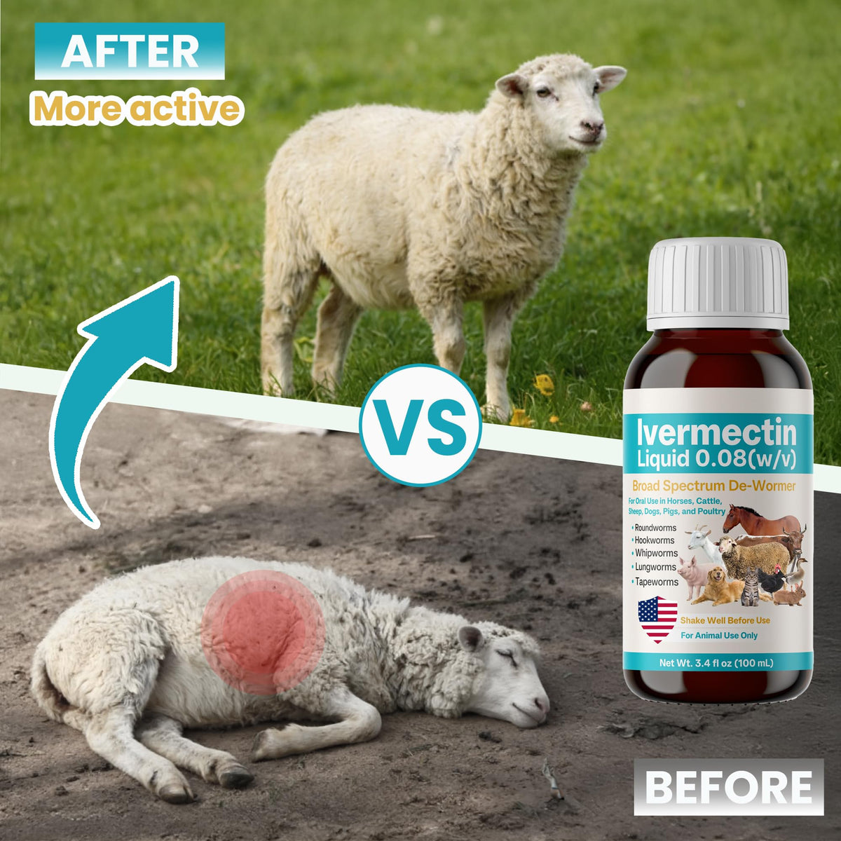 Bingbrofam dewormer liquid is clear for quick dosing