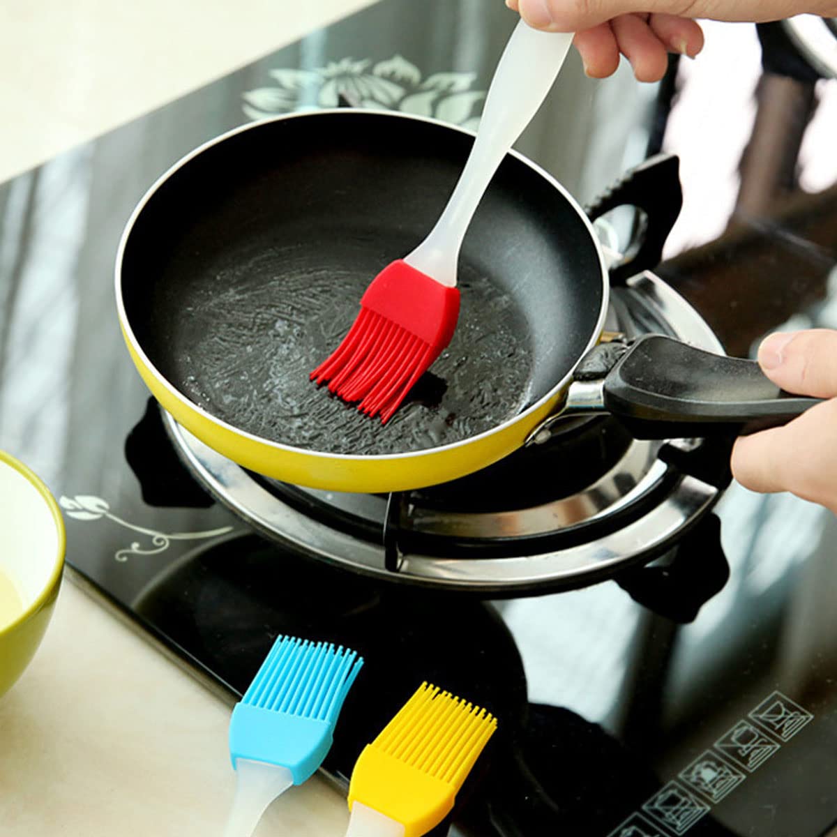 BINHAI basting brush pack with crystal handle for precise glazing.