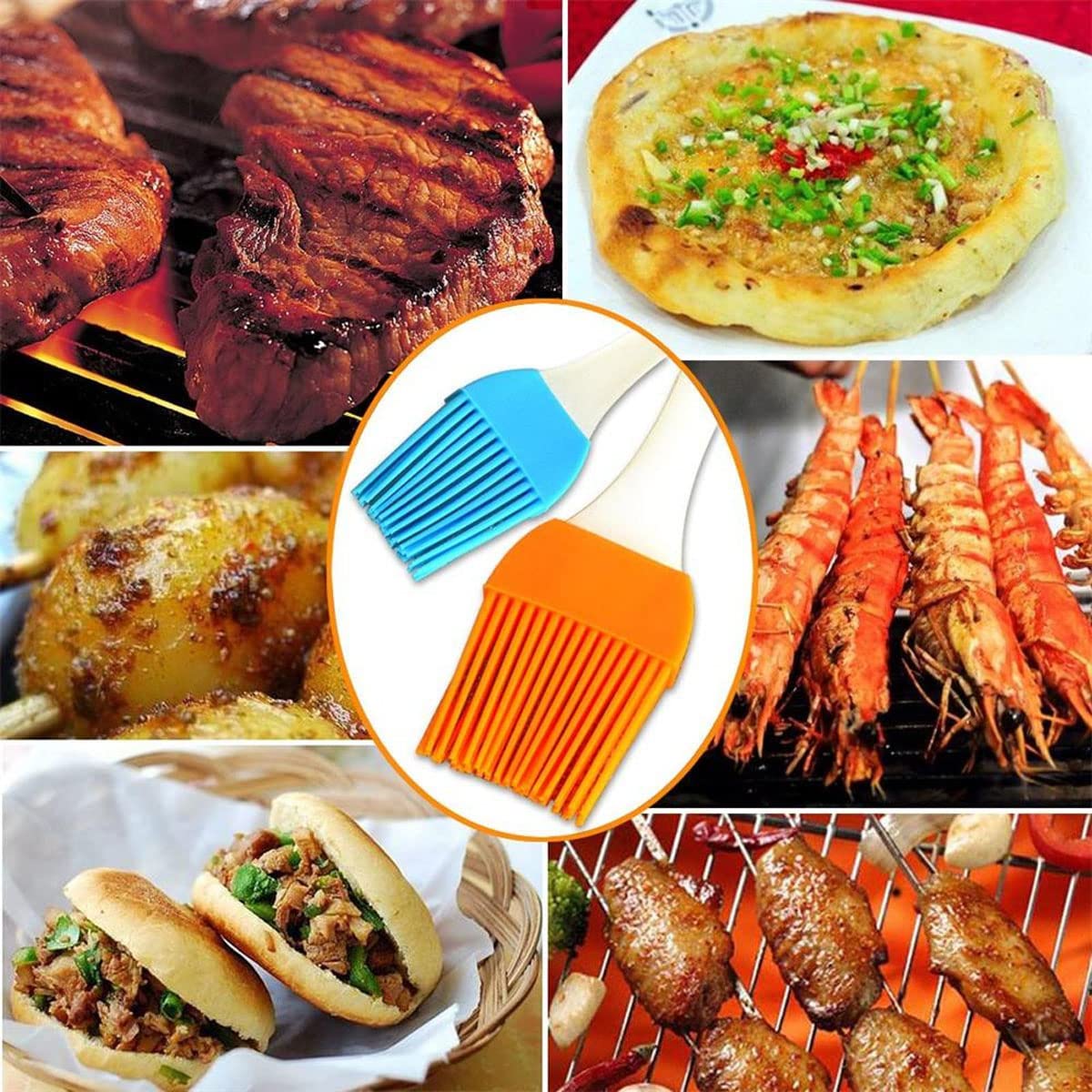 BINHAI dishwasher-safe silicone basting brush cleans quickly after cooking.