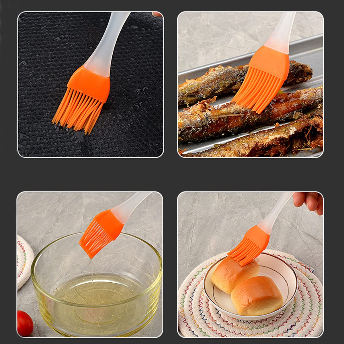 BINHAI grill kitchen silicone brushes help sauce glide smoothly during BBQ.