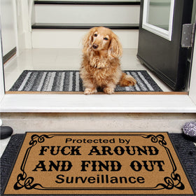 BinHang funny doormat design adds character while catching debris.