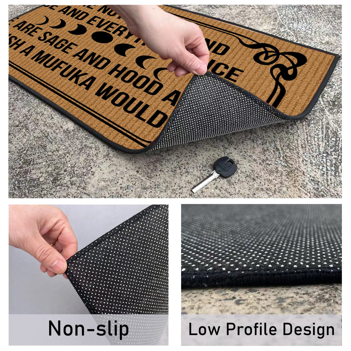 BinHang large 30x18 mat fits most doors.