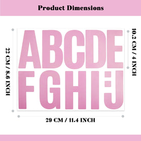 BINLINHONGO pink vinyl letters 4 inch on bulletin boards for clear notices