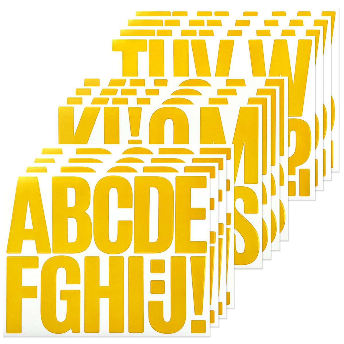 BINLINHONGO 3-inch yellow alphabet stickers for outdoor mailboxes and doors