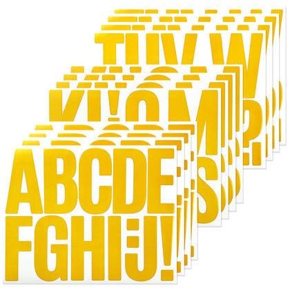 BINLINHONGO 3-inch yellow alphabet stickers for outdoor mailboxes and doors