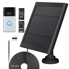 Binwacool solar panel for Ring doorbell keeps power steady outdoors