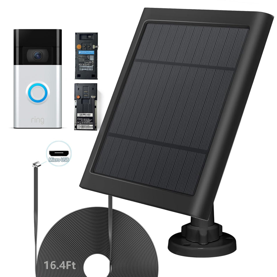 Binwacool solar panel for Ring doorbell keeps power steady outdoors