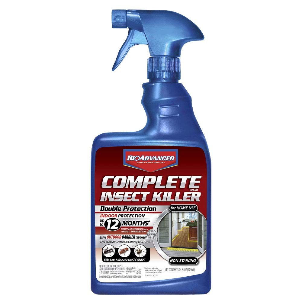 BioAdvanced Complete Insect Killer bottle ready for use, fast indoor and outdoor protection
