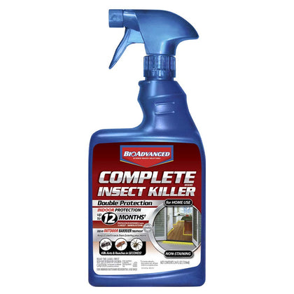 BioAdvanced Complete Insect Killer bottle ready for use, fast indoor and outdoor protection