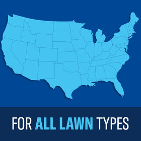 Spray coverage across soil and turf supports broad lawn protection.