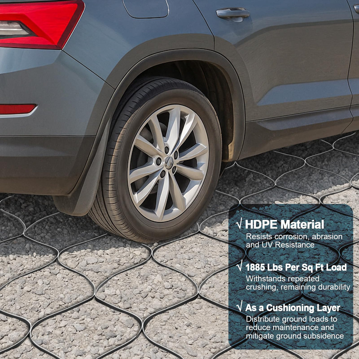 BIOBUBANA Gravel Grid buckles and staples for fast, secure connections.