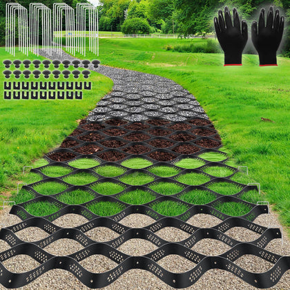 BIOBUBANA Gravel Grid panel assembly for quick driveway base setup.