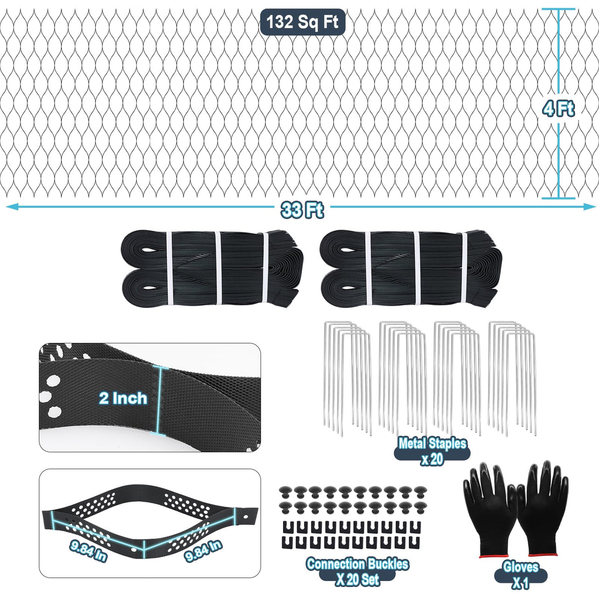 BIOBUBANA HDPE geogrid honeycomb structure distributes weight evenly