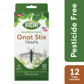 BioCare Gnat Stix yellow sticky strip attracts gnats and aphids.