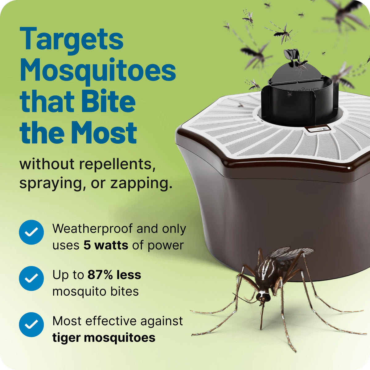 Biogents BG-Mosquitaire placed in a shaded outdoor spot for effective control