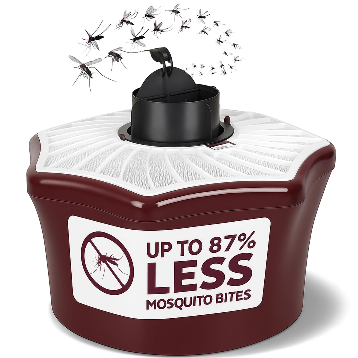 Biogents BG-Mosquitaire outdoor trap in a yard for mosquito reduction