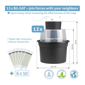 Biogents GAT2 trap side view illustrating compact non-electric design for patios