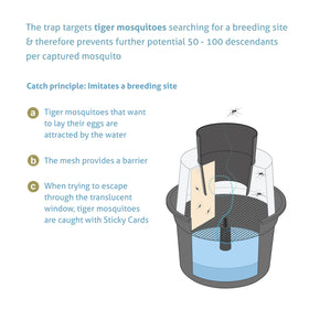 Biogents GAT2 trap top view highlighting egg-laying lure in action