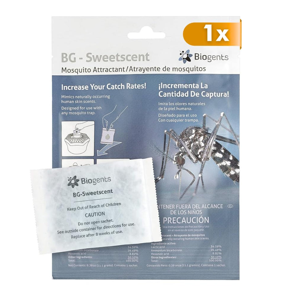 Biogents Sweetscent attractant packet ready for BG traps.