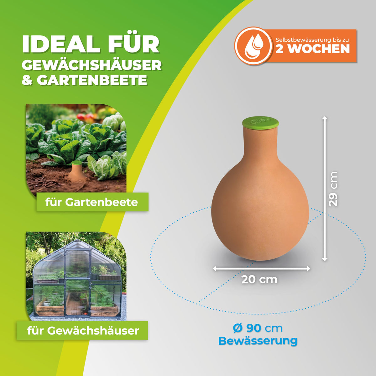 Bio Green Hydro Max M water tank integrated into beds for reduced manual watering.