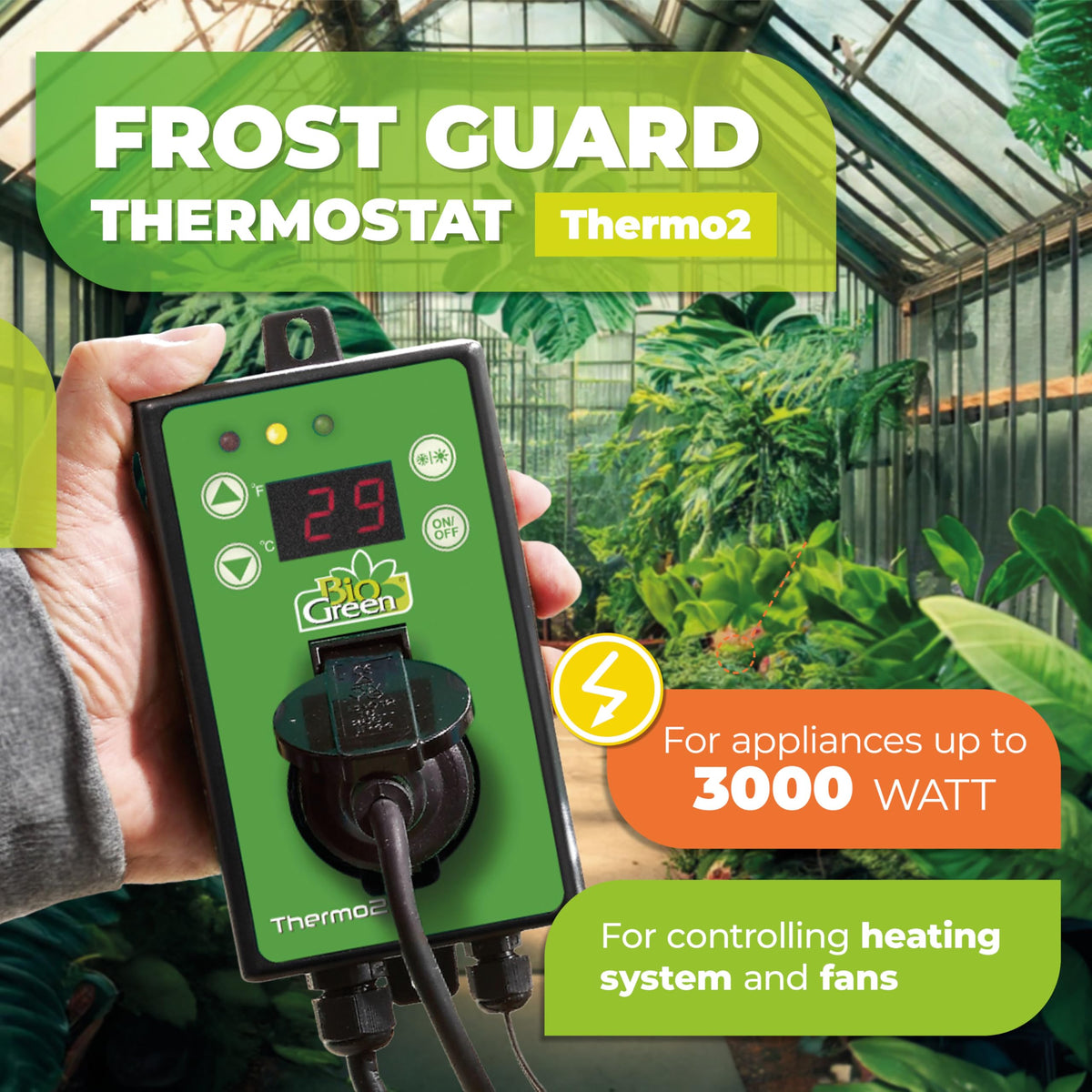 BioGreen Thermo2 winter summer function demonstrated for year round plant comfort
