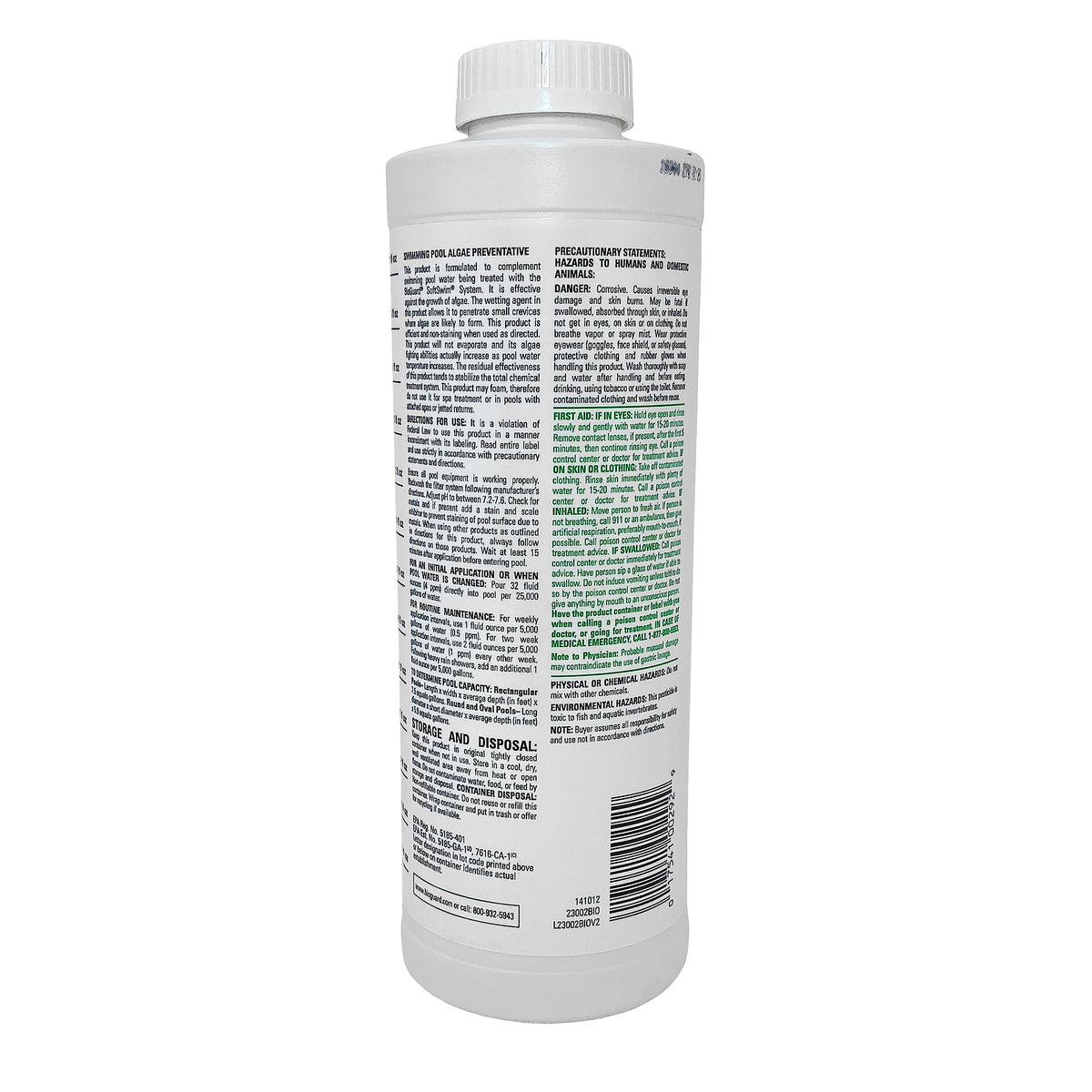 BioGuard SoftSwim A pool dosing visual highlights easy algae control and clear water.