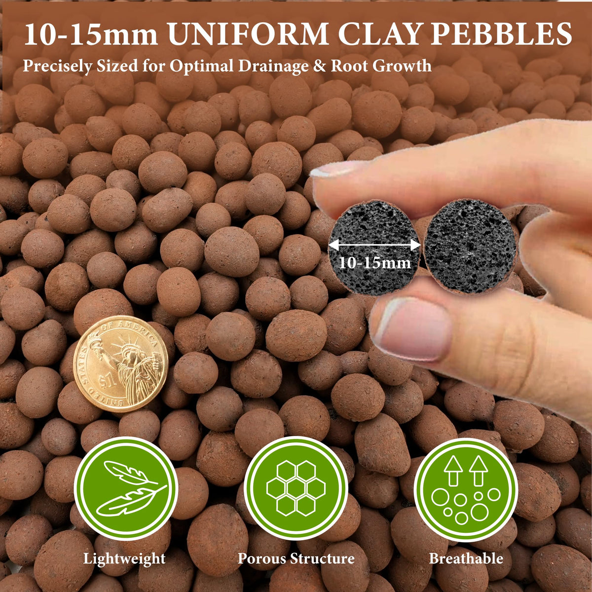 BIOMAND LECA moisture balance top-dressing preserves soil moisture.