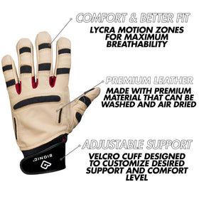 Bionic Women's ReliefGrip glove showing wrist-support for extended tasks